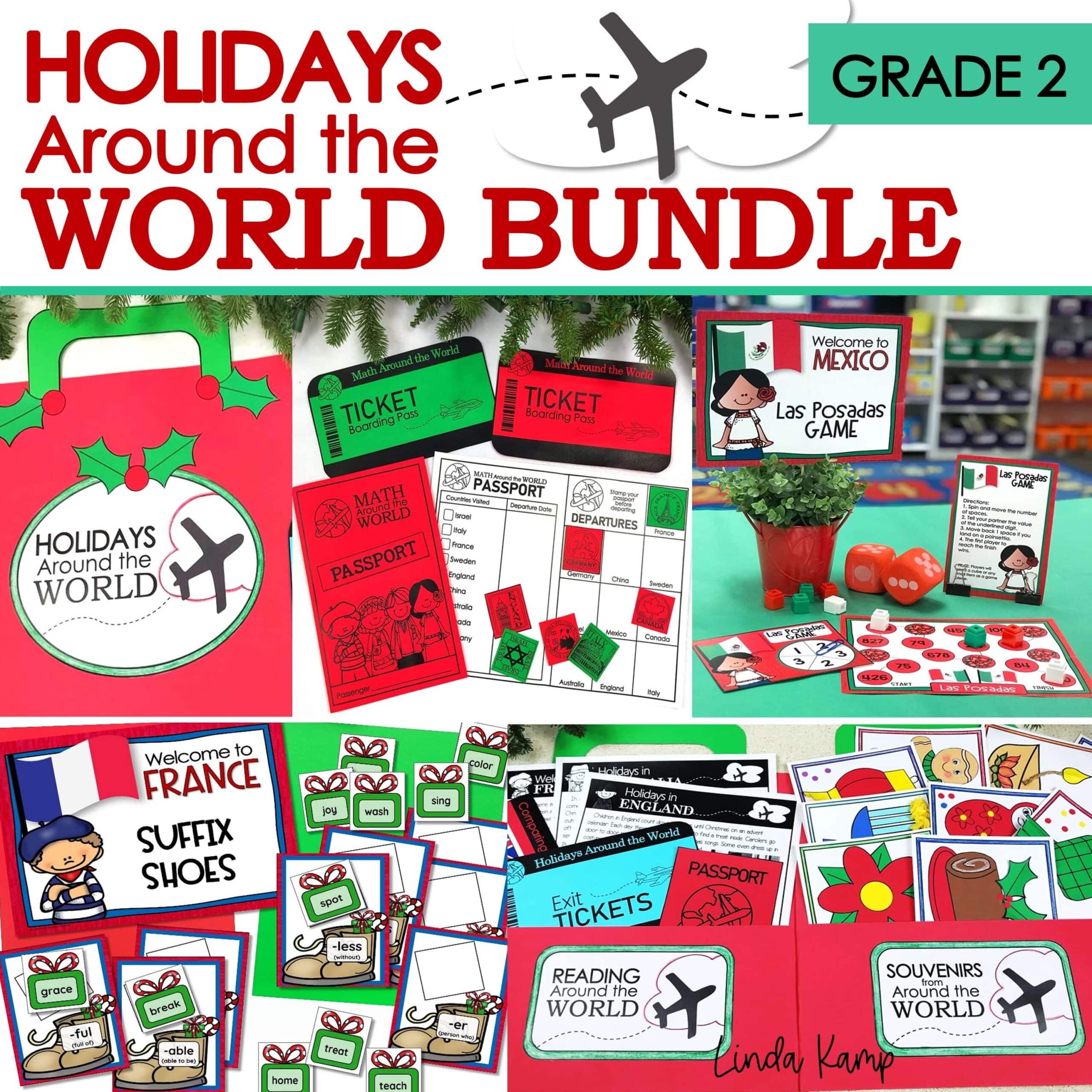 4 holidays around the world 2nd grade bundle