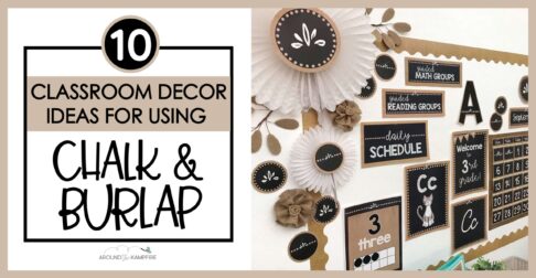 Chalkboard and burlap classroom décor ideas