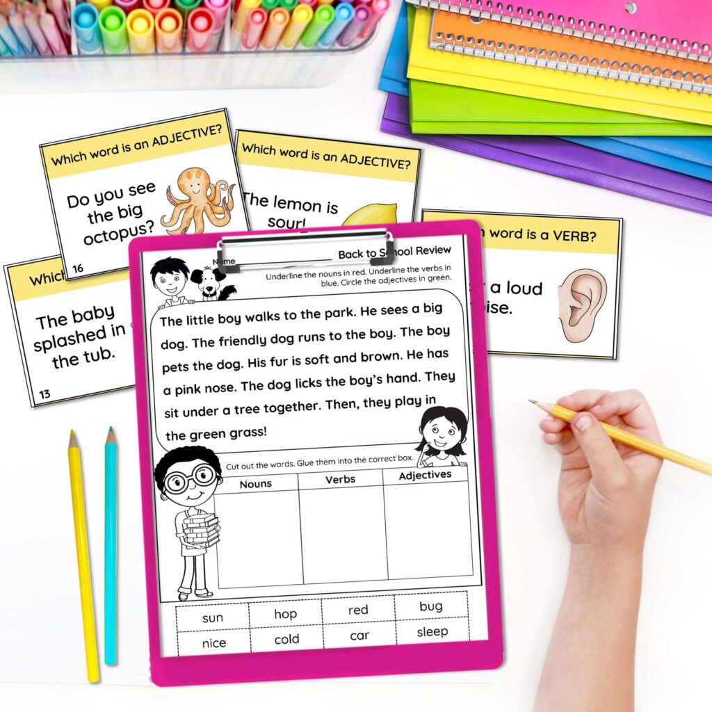 Free grammar review worksheets