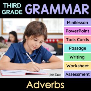 Adverb activities third grade grammar unit.