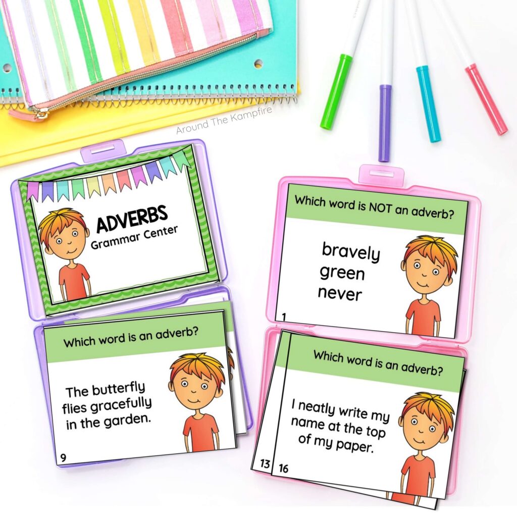 adverbs task cards