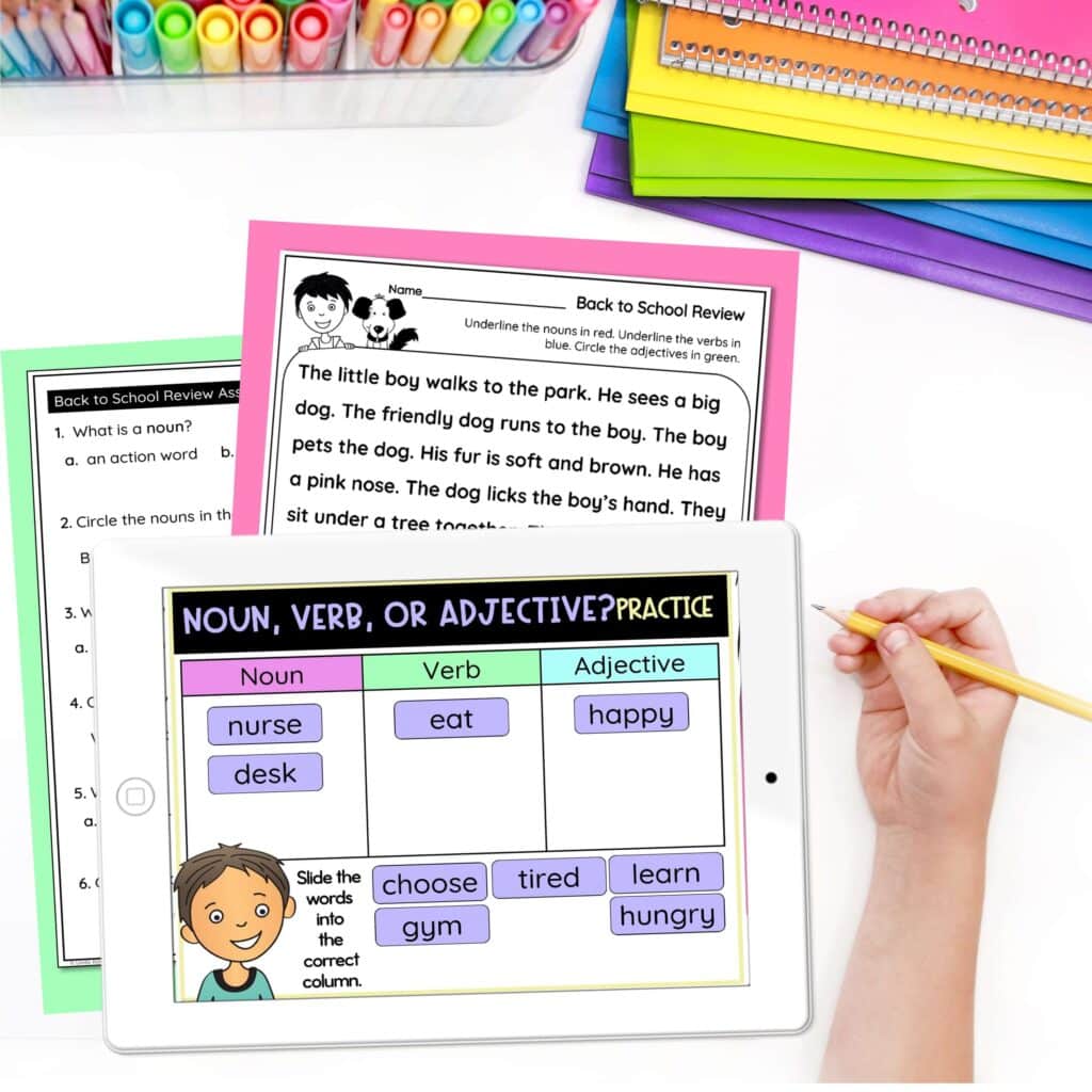 Free grammar review worksheets