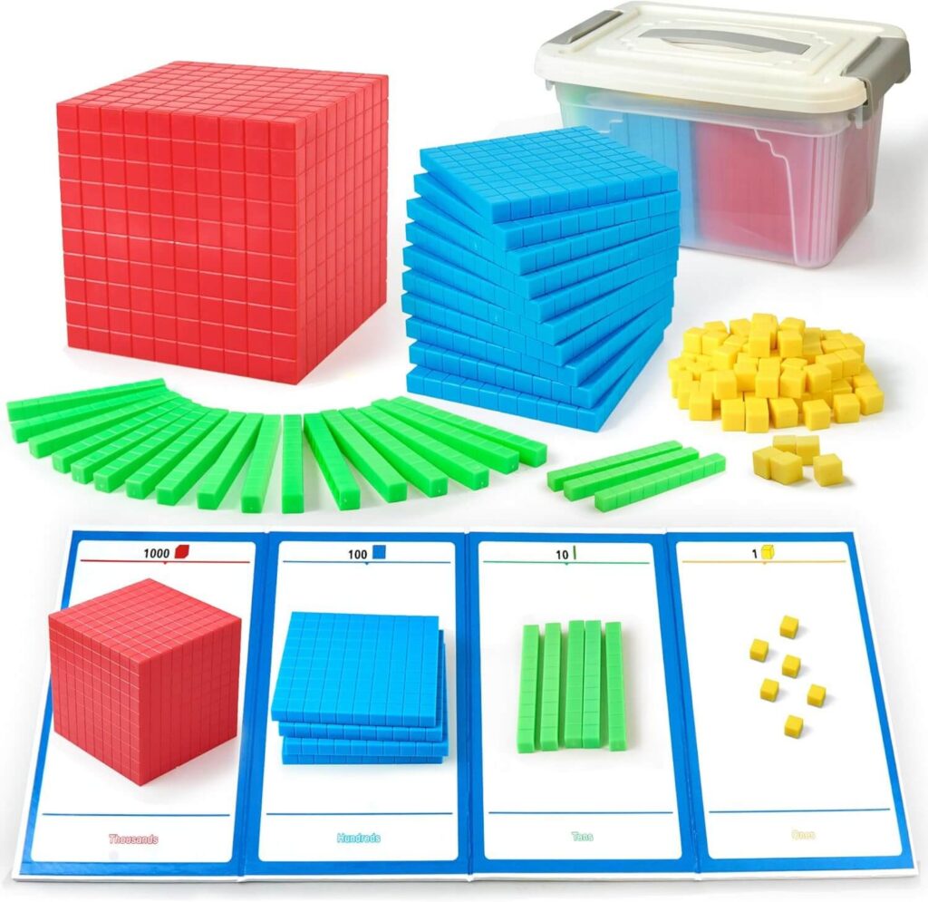 base ten blocks. 