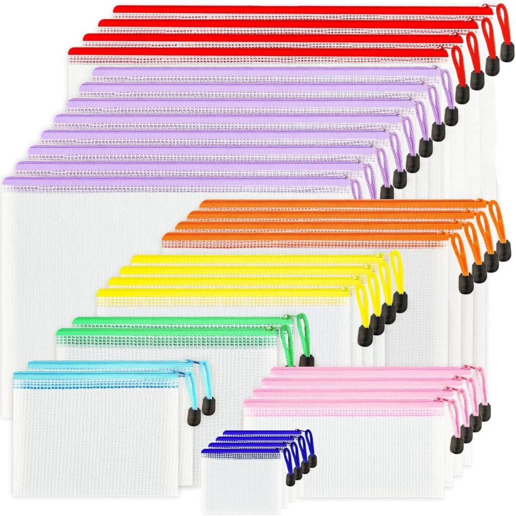 mesh zipper pouch bags. 