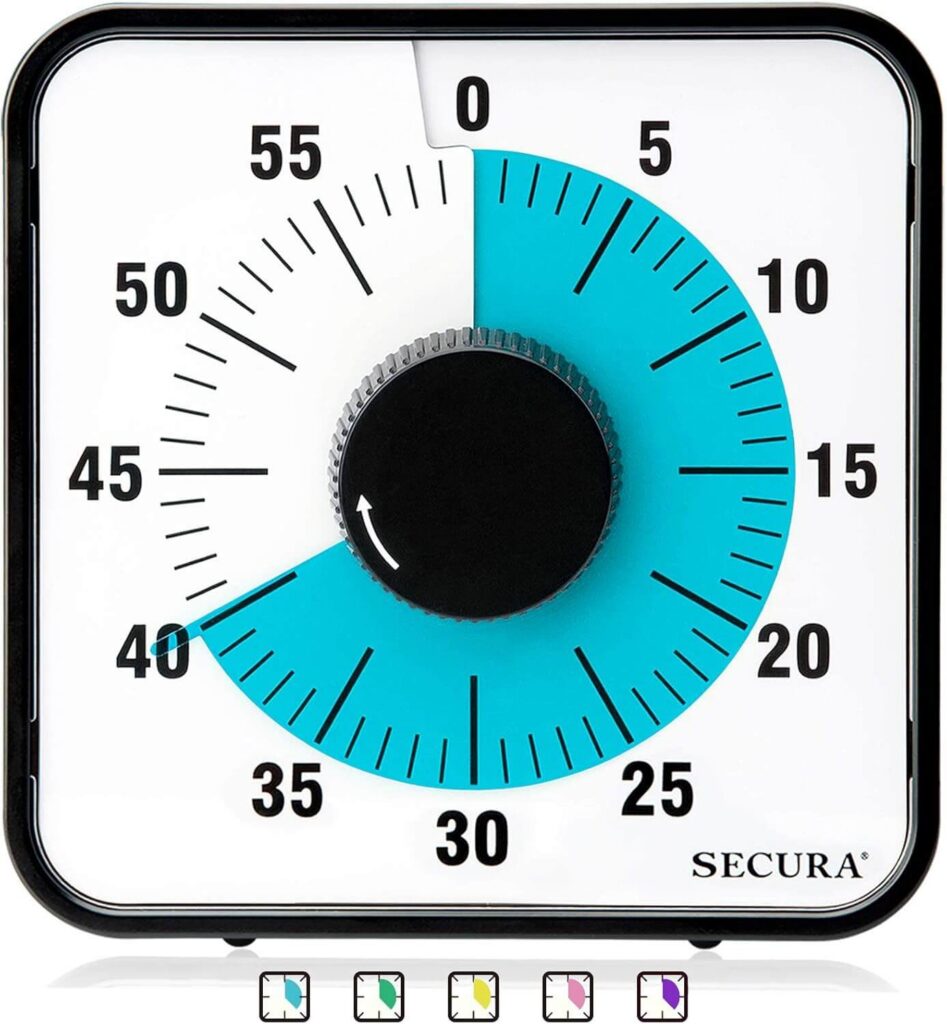 visual countdown timer. 
