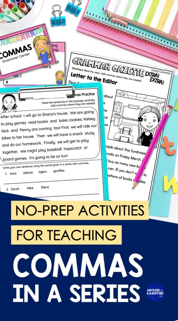 commas in a series activities