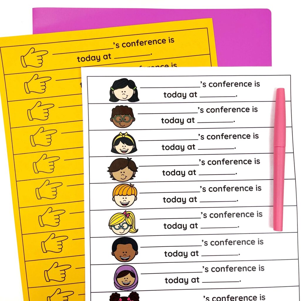 Conference Reminder Bracelets for kindergarten