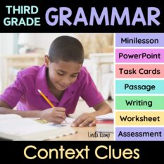 Context clues activities for 3rd grade grammar.