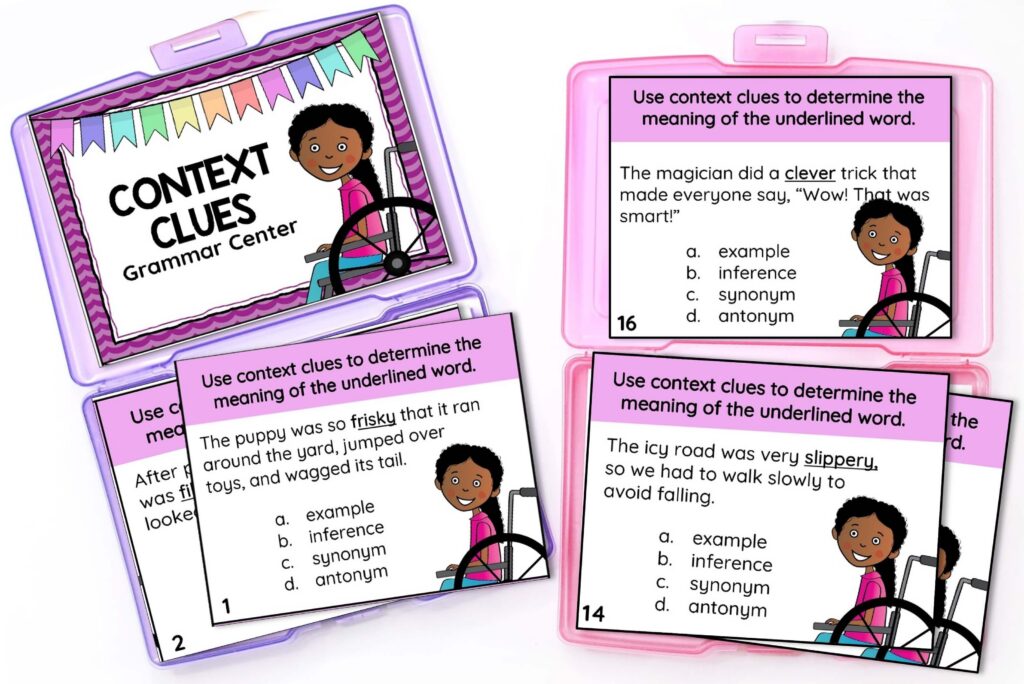 Context clues task cards