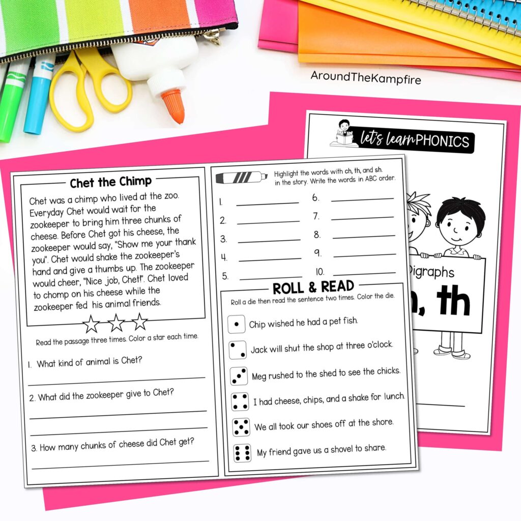 digraphs decodable reading passage