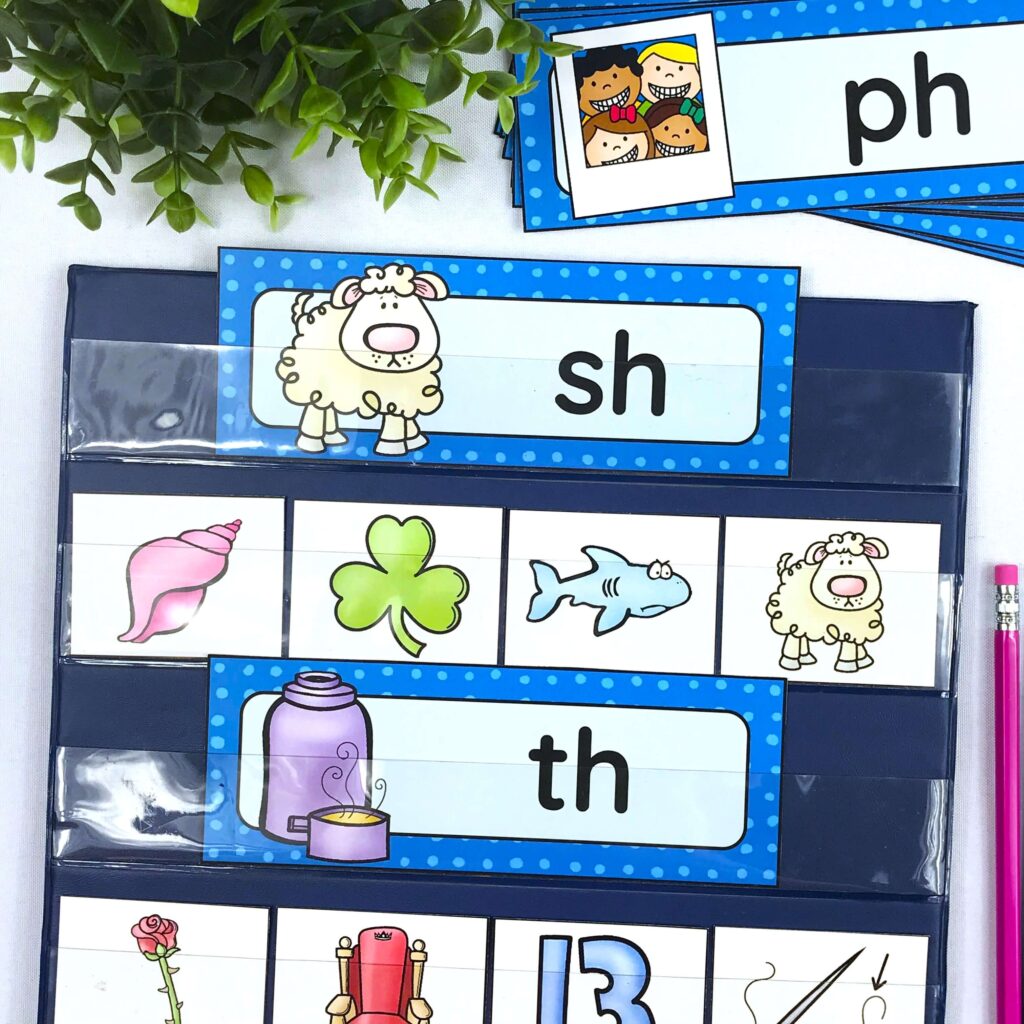 digraphs picture sort center for pocket charts
