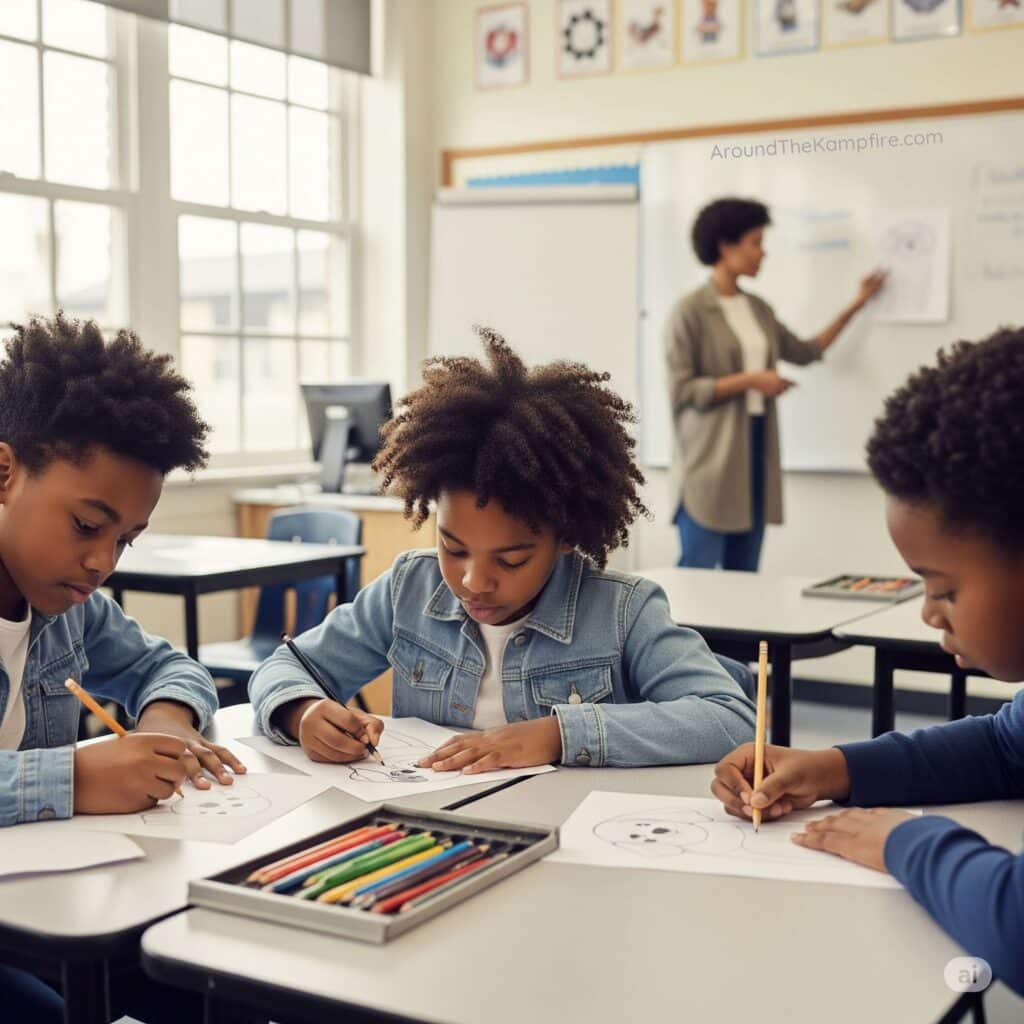 Directed drawing Indoor recess idea.