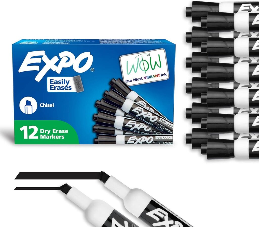 12 pack of black expo markers. 