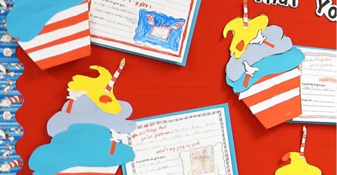 Literacy week ideas- Dr. Seuss themed writing activities, door decorations, and bulletin board ideas for Read Across America and Dr. Seuss week.
