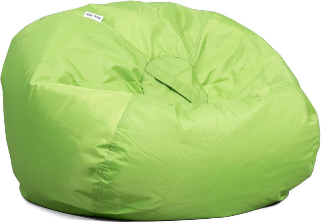 green bean bag for flexible seating in the classroom. 