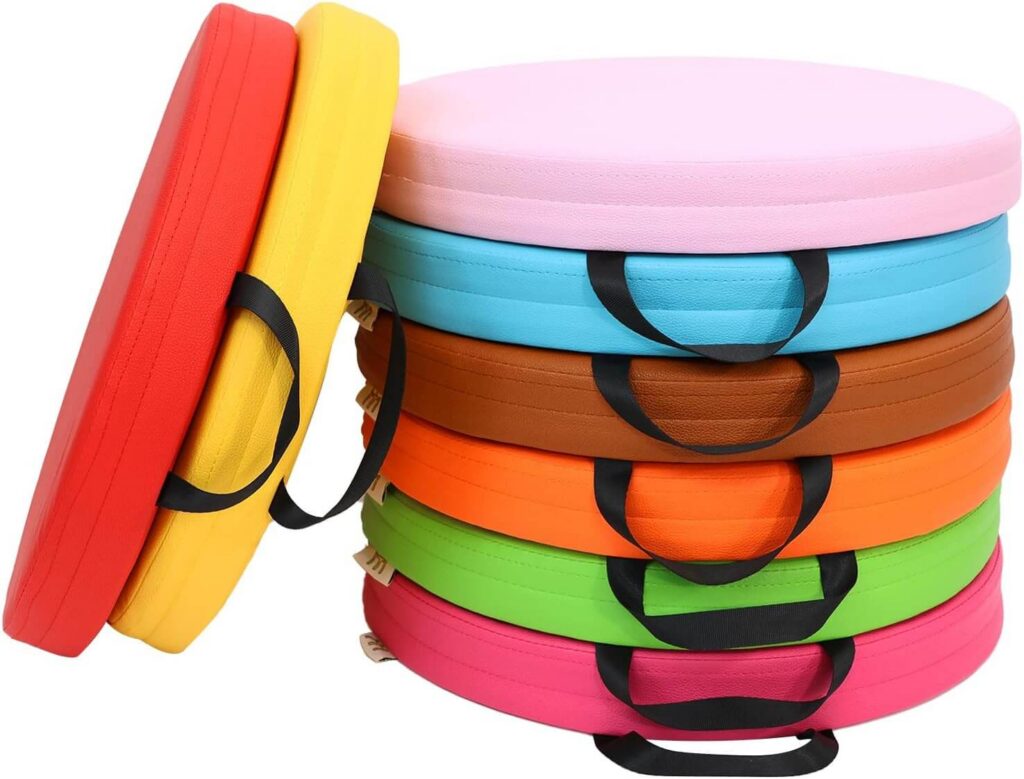 colorful floor cushions 