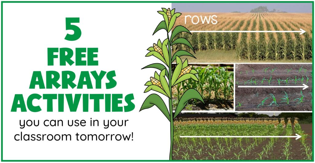 Free arrays activities for 2nd and 3rd grade.