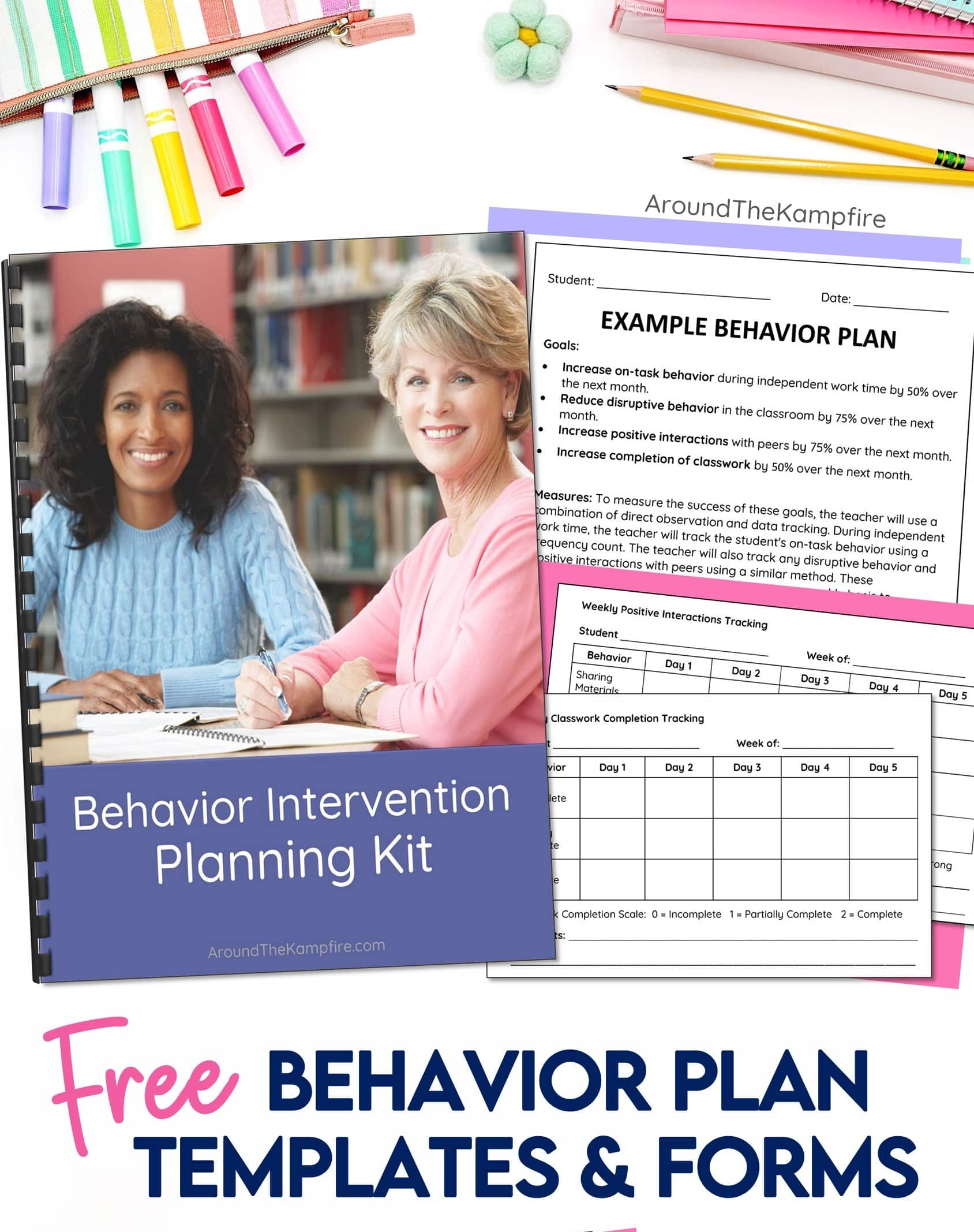 Free intervention plan and behavior management tracking forms
