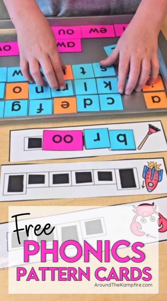 Free phonics pattern letter cards and tiles