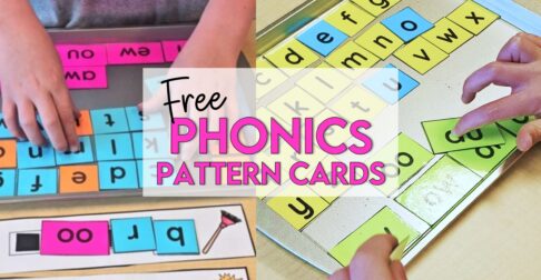 Free phonics pattern letter cards and tiles