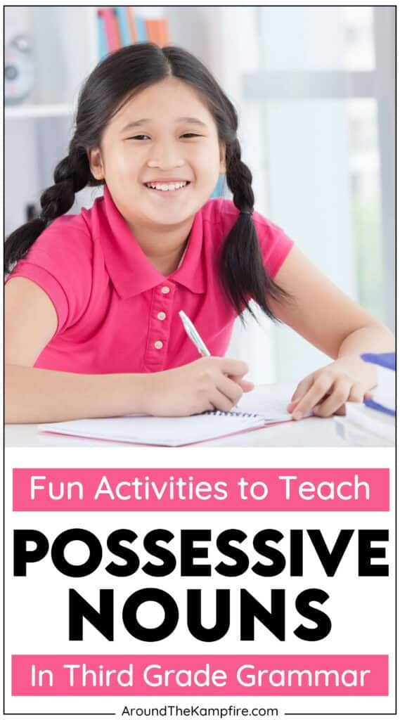 Activities to teach possessive nouns in 3rd grade grammar.