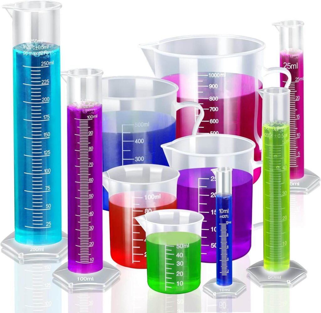 Graduated cylinders for elementary science class. 