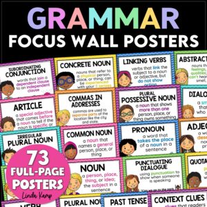 Grammar posters for 2nd grade and 3rd grad grammar and language standards.