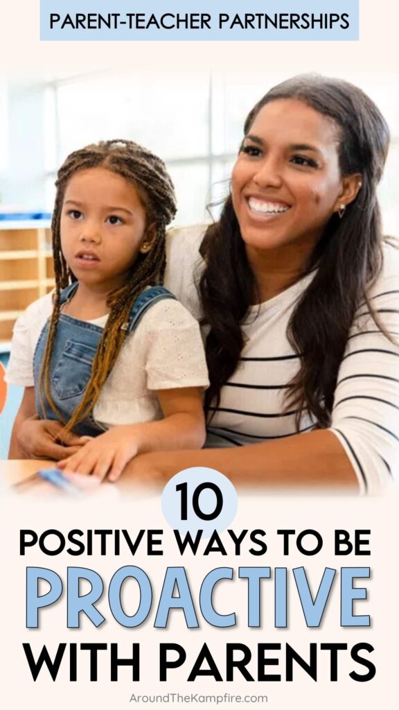 parents and teacher talking at a table- ways to be proactive with parents