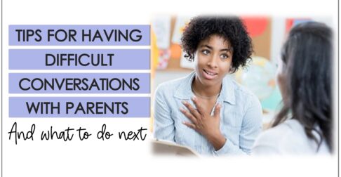 teacher having a difficult conversation with a parent