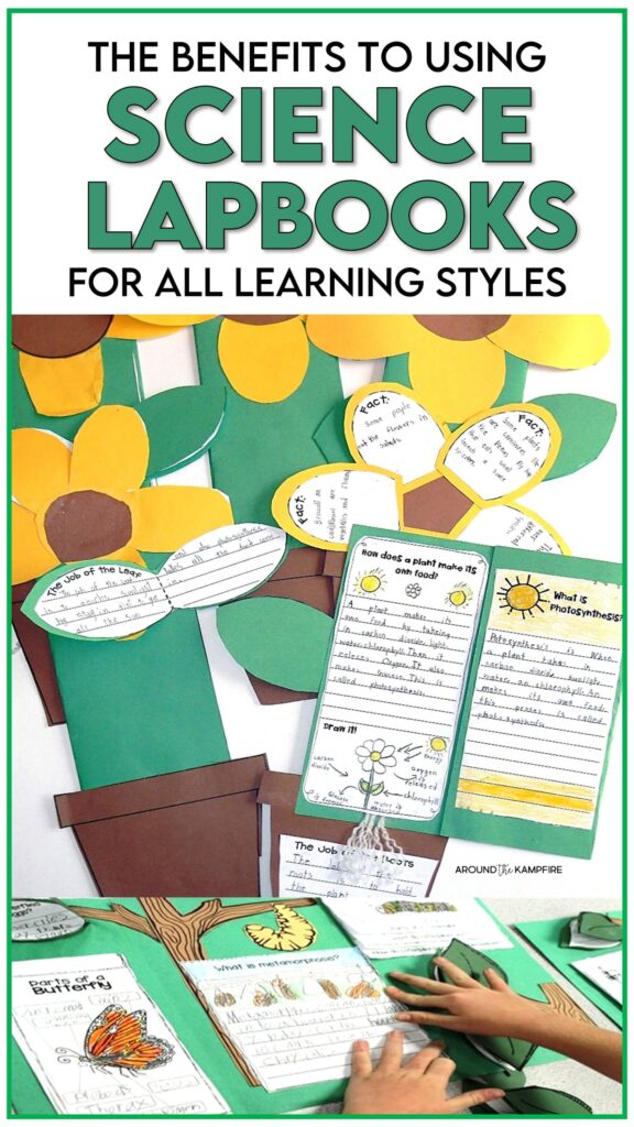 Foldable flower science lapbooks to learn the plant life cycle.