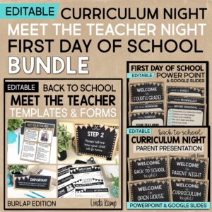 Meet the teacher back to school open house templates