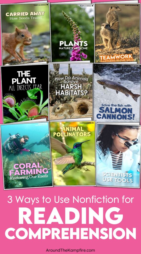 Science readers used to teach and practice nonfiction reading comprehension in 2nd grade.