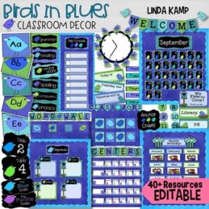 Blue Birds Classroom Decor
