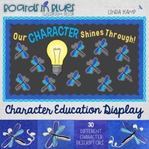 Our Character Shines Through bulletin board for back to school.