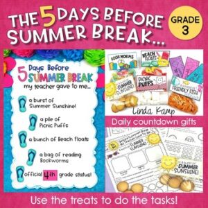 Last Week of School Activities for 3rd grade