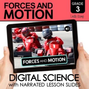 Force and Motion digital activities for Third Grade science