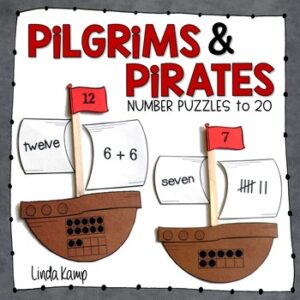 Pirate ship math puzzles to 20