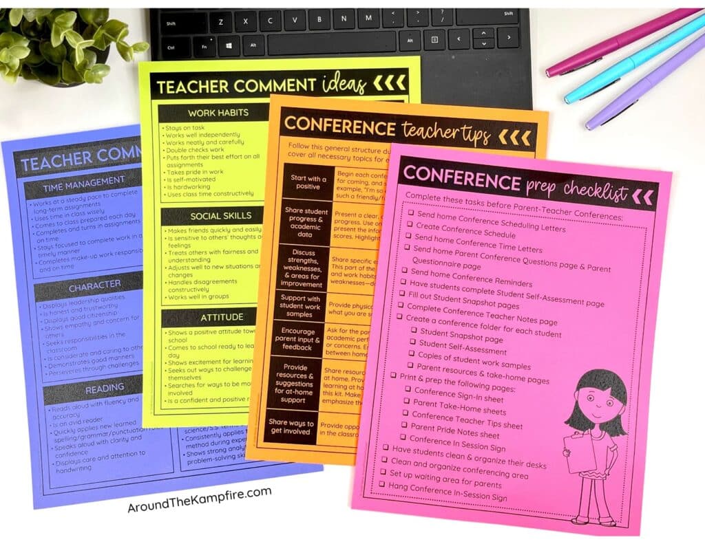 parent handouts for conference time