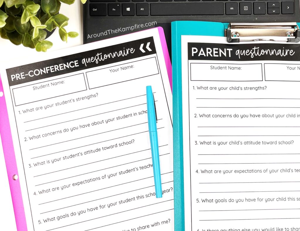 pre-conference parent questionnaires