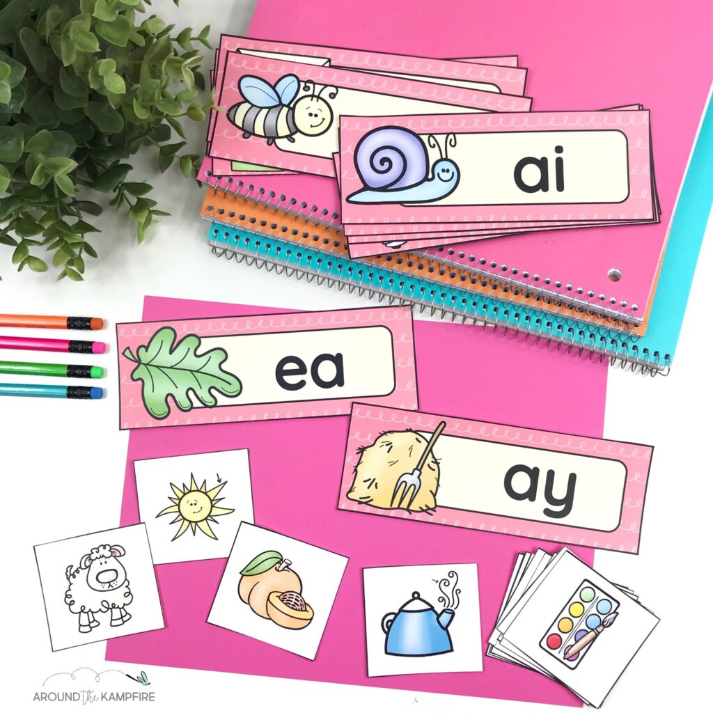 phonics picture sort with vowel teams