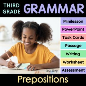 Prepositions 3rd grade grammar unit