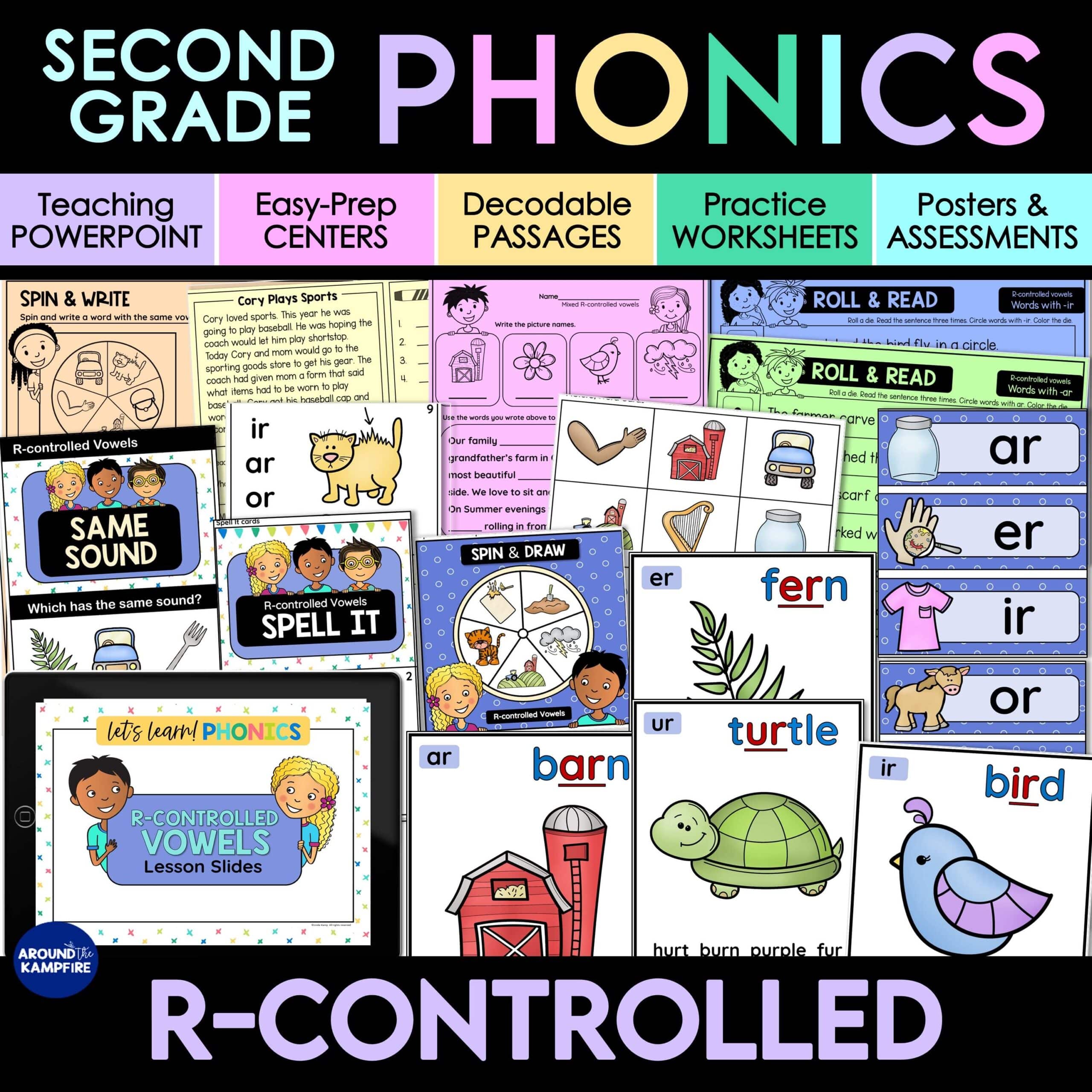 R-controlled vowels phonics unit.