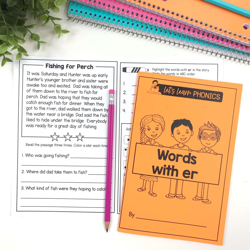 r-controlled vowels decodable passage