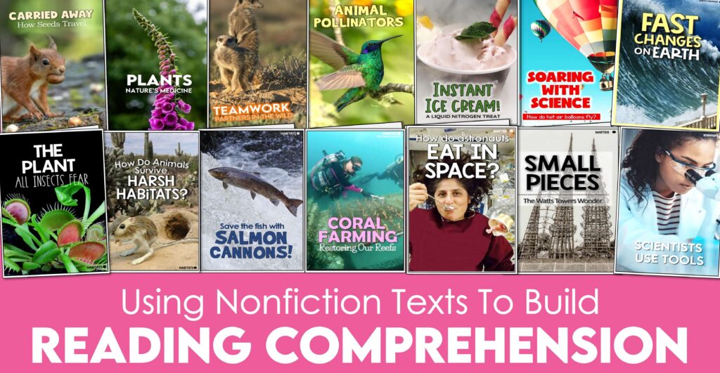 Science readers used to practice nonfiction reading comprehension in 2nd grade.