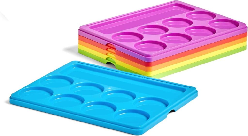 colorful sound segmenting trays- reading tool for teachers. 