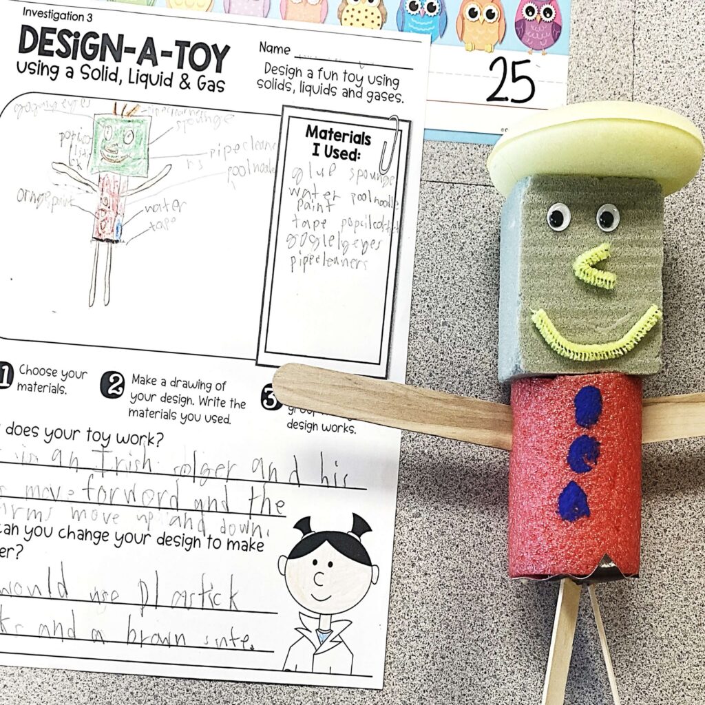 toy designed with solid liquid gas
