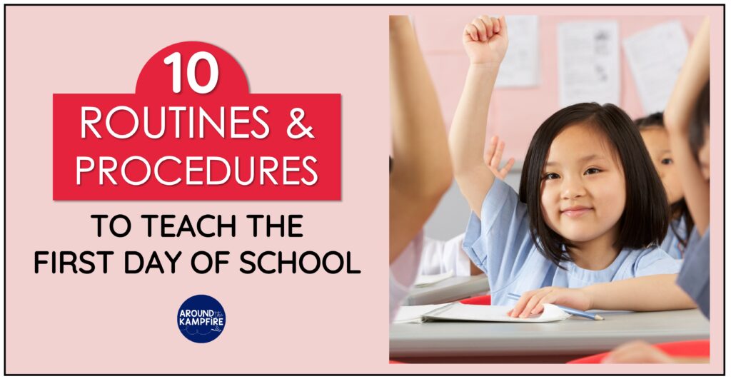 Routines and procedures to teach the first week of school blog post