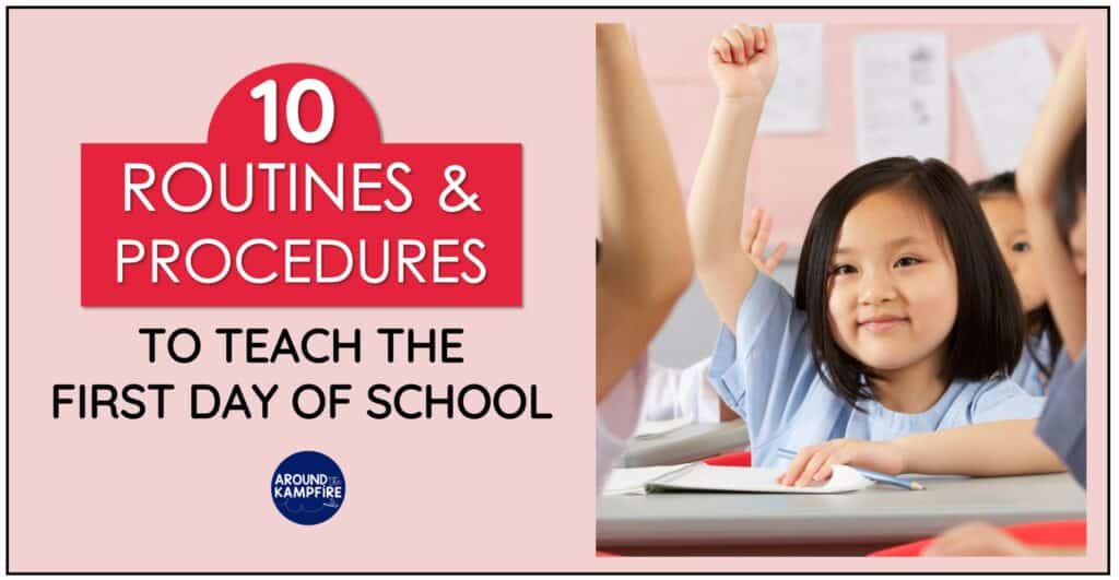 Routines and procedures to teach the first week of school blog post