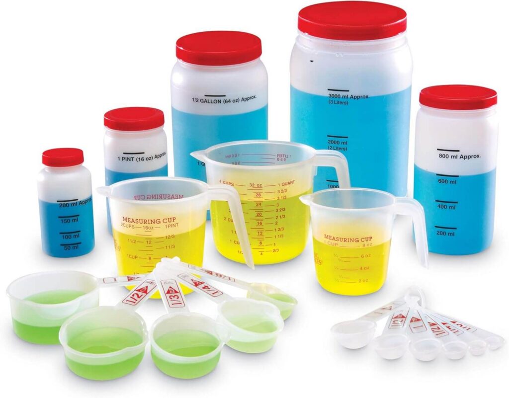 liquid measuring set science supplies for the elementary classroom. 