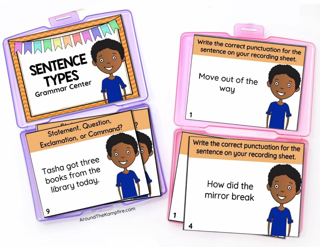 sentence types task cards 1